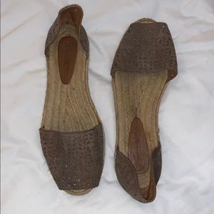 Taupe Suede Cut Out Ulla Johnson Espadrille Flats